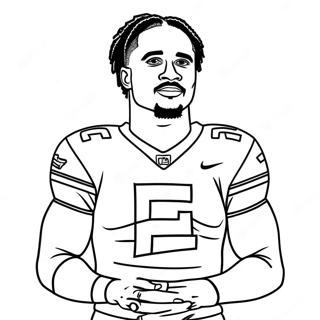 Jalen Hurts In Action Coloring Page 32270-16716