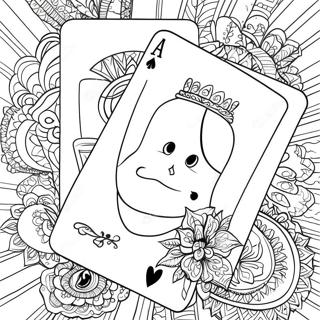 Playing Cards Coloring Pages