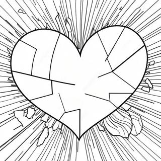 Shattered Heart Broken Heart Coloring Page 32299-16735