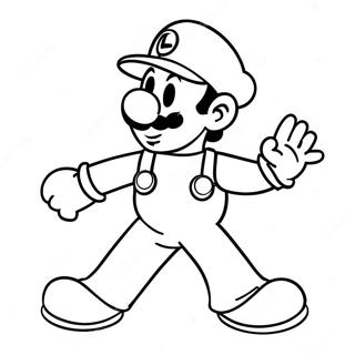 Luigi In Action Coloring Page 3229-2637