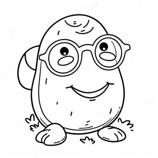 Funny Potato With Sunglasses Coloring Page 32310-16746