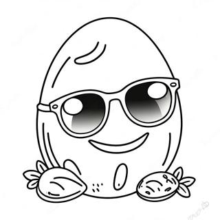 Funny Potato With Sunglasses Coloring Page 32310-16748