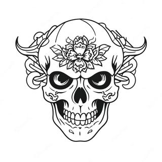 Skull Tattoo Coloring Page 32329-16760