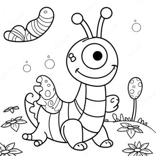 Whimsical Caterpillar In Wonderland Coloring Page 32340-16771