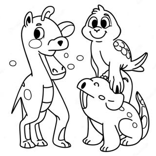 Joyful Animals Coloring Page 32350-16777