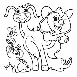 Joyful Animals Coloring Page 32350-16779