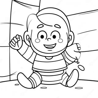 Cartoon Prisoner Coloring Page 32360-16787