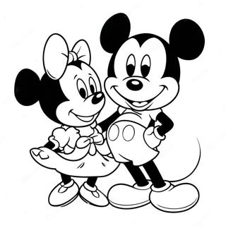 Mickey And Minnie Coloring Page 32369-16791