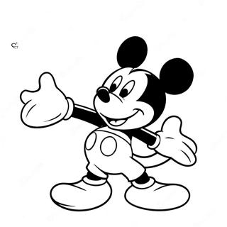 Mickey Mouse In A Playful Pose Coloring Page 32370-16794