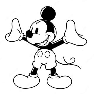 Mickey Mouse In A Playful Pose Coloring Page 32370-16795