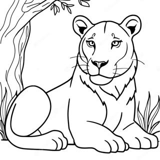 Lioness Coloring Page 32379-16800