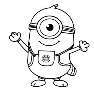 Happy Kevin Minion Coloring Page 32390-16812