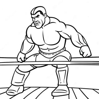 Dynamic Wwe Wrestler Action Coloring Page 3239-2645