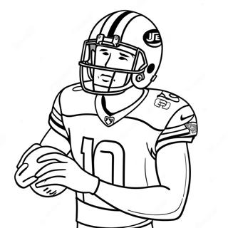 New York Jets Player In Action Coloring Page 32410-16827