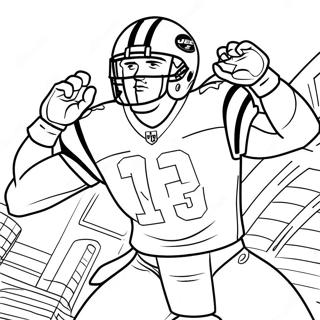 New York Jets Player In Action Coloring Page 32410-16828