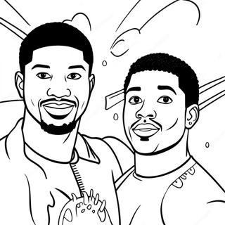 Ice Spice And Michael B Jordan Coloring Page 32419-16832