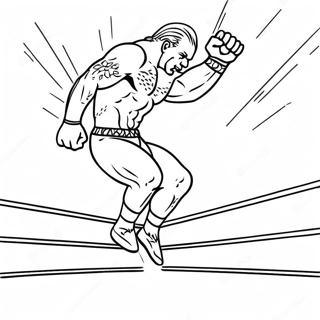 Exciting Wwe Wrestler Jumping On Opponent Coloring Page 32440-16849