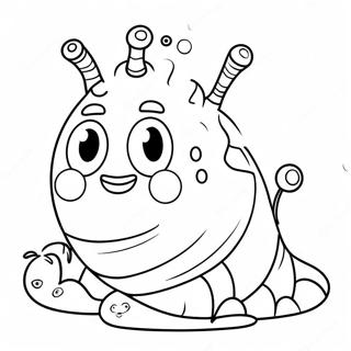 Cute Cartoon Larva Coloring Page 32461-16857