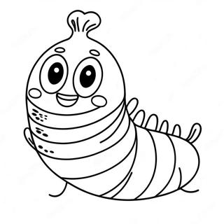 Cute Cartoon Larva Coloring Page 32461-16858