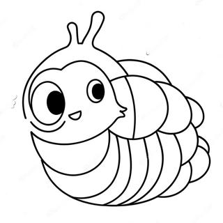 Cute Cartoon Larva Coloring Page 32461-16860