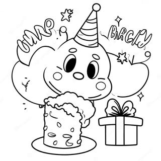 Happy 1st Birthday Celebration Coloring Page 32480-16871