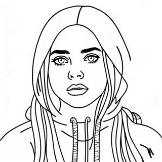 Billie Eilish Coloring Page 3248-2650