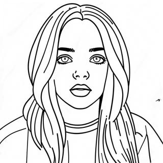 Billie Eilish Coloring Page 3248-2651