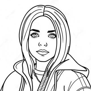 Billie Eilish Coloring Page 3248-2652