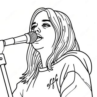 Billie Eilish In Concert Coloring Page 3249-2655