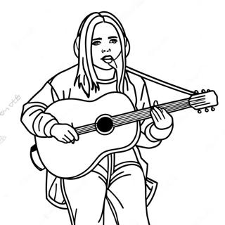 Billie Eilish In Concert Coloring Page 3249-2656