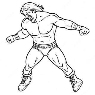 Wwe Wrestler Jumping On Opponent Coloring Page 32511-16897