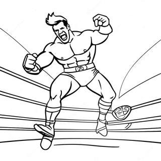 Wwe Wrestler Jumping On Opponent Coloring Page 32511-16899