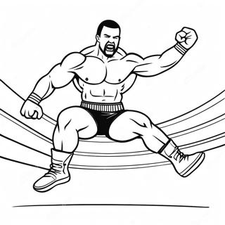 Wwe Wrestler Jumping On Opponent Coloring Page 32511-16900