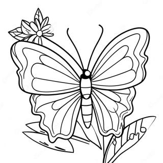 Colorful Butterfly Pollinator Coloring Page 32542-16915