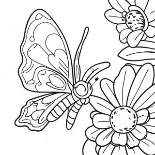 Colorful Butterfly Pollinator Coloring Page 32542-16916