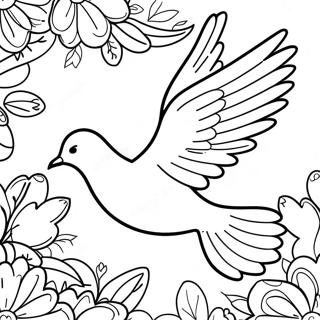 Elegant Dove Flying Coloring Page 32562-16929