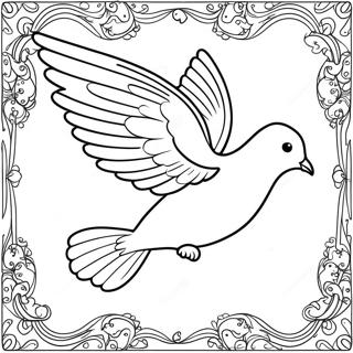 Elegant Dove Flying Coloring Page 32562-16931