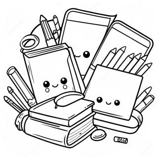 Cute School Supplies Coloring Page 32571-16934