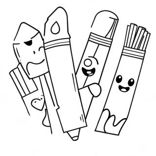 Adorable Pencil Characters Coloring Page 32572-16938