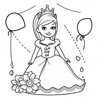 Happy Birthday Barbie Birthday Coloring Pages