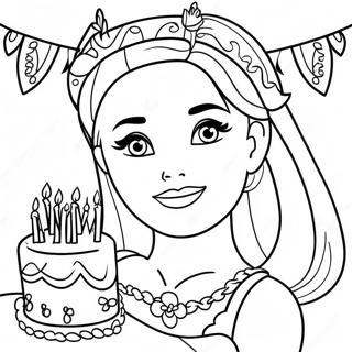 Happy Birthday Barbie Coloring Page 32581-16942