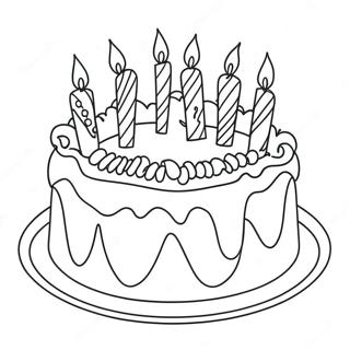 Barbie Birthday Cake Coloring Page 32582-16946