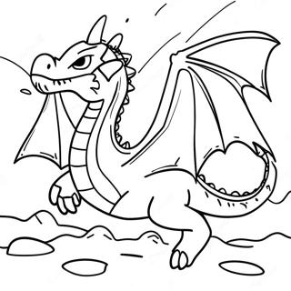 Epic Ender Dragon Battle Coloring Page 3259-2661