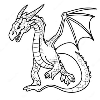 Epic Ender Dragon Battle Coloring Page 3259-2662