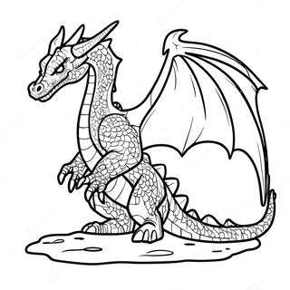 Epic Ender Dragon Battle Coloring Page 3259-2663