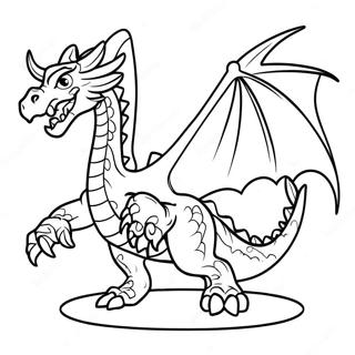 Epic Ender Dragon Battle Coloring Page 3259-2664