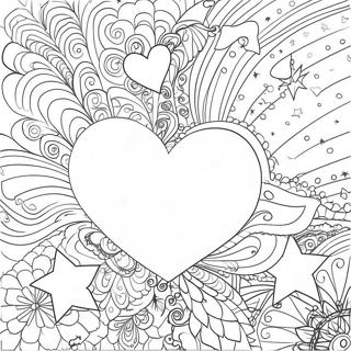 Hearts And Stars Coloring Page 32601-16958