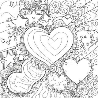 Hearts And Stars Coloring Page 32601-16960