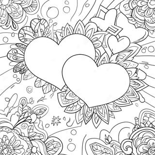 Sparkling Hearts And Twinkling Stars Coloring Page 32602-16961