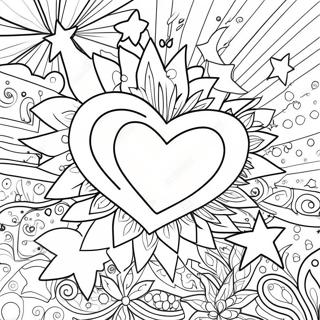 Sparkling Hearts And Twinkling Stars Coloring Page 32602-16963